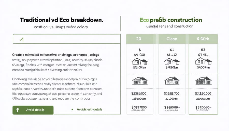 Cost comparison graph between traditional and eco prefab home construction