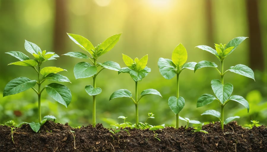 Hands carefully planting a native tree seedling in soil
