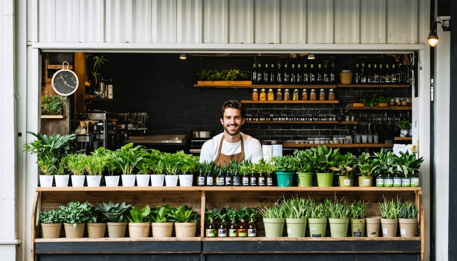 Australian café owner with zero waste packaging and reusable container systems