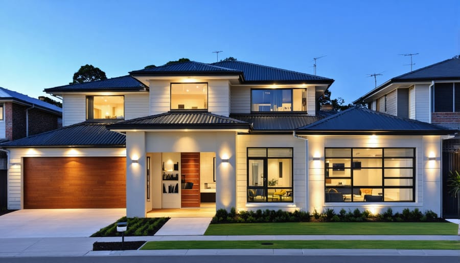 Person calculating energy costs and solar installation expenses with smartphone and bills on table