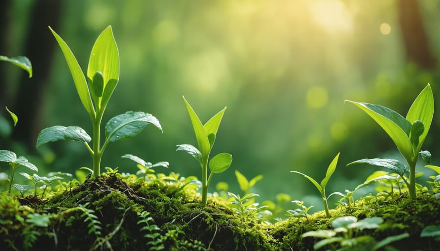 Environmental professional studying certification materials at modern office desk