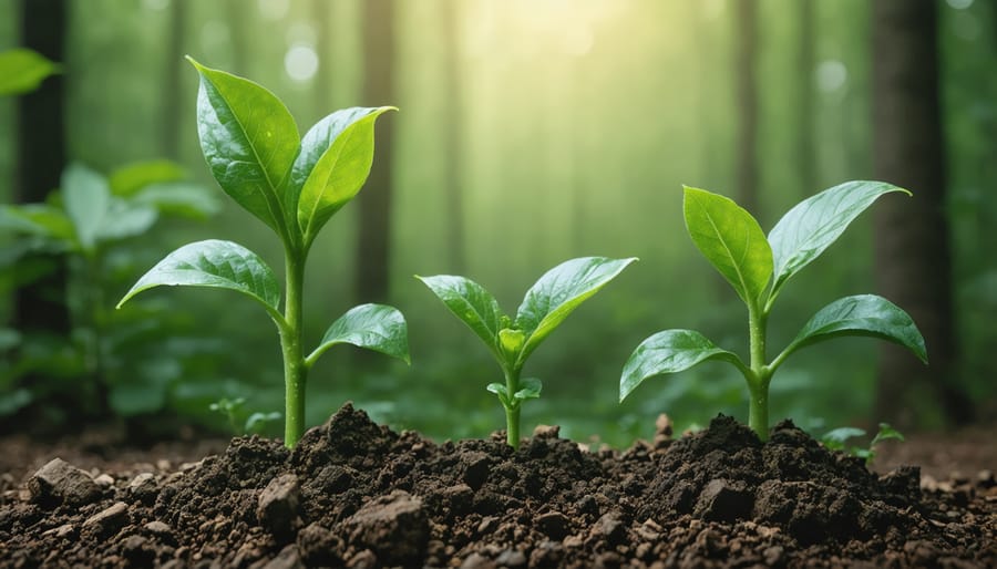 Professional environmental certification badge and credentials on office desk