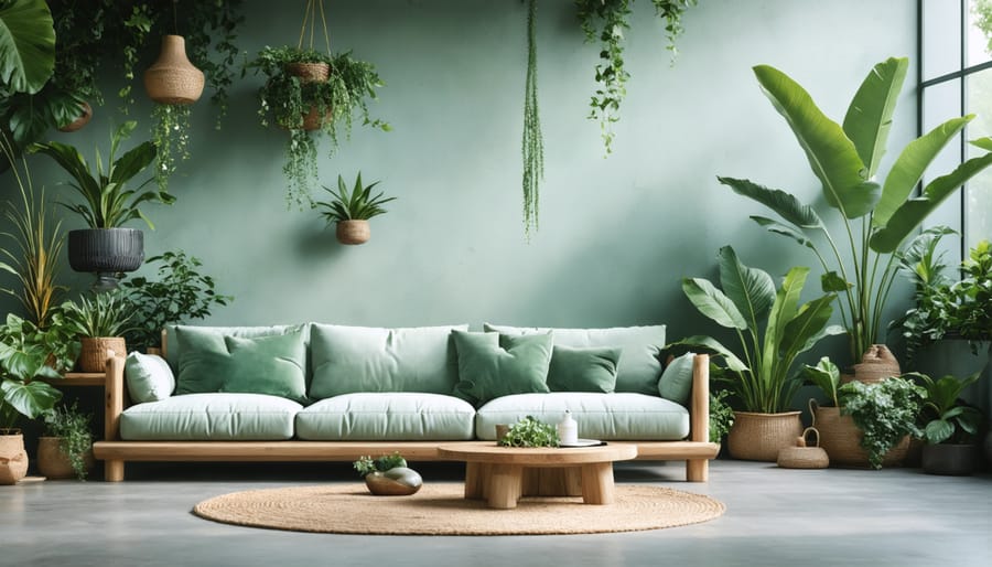 Hands applying natural polish to maintain sustainable wooden office furniture