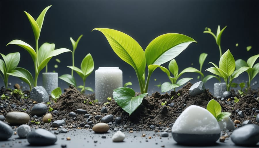 Worker inspecting defective manufacturing part with pile of rejected components on table