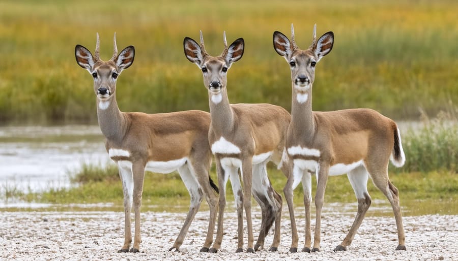 Kangaroo in natural habitat showing alert body language and awareness of surroundings
