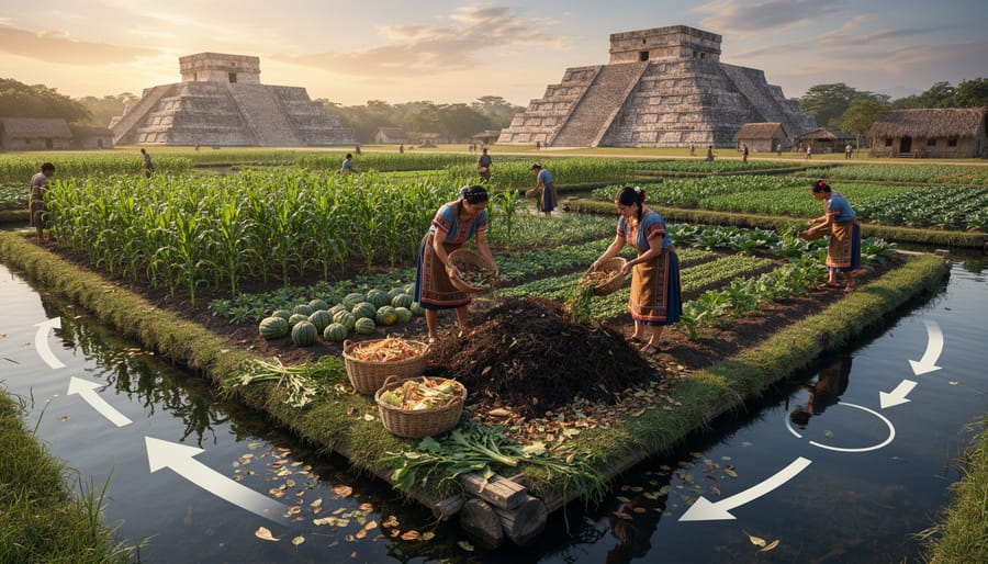 Close-up of hands holding nutrient-rich composted soil with earthworm