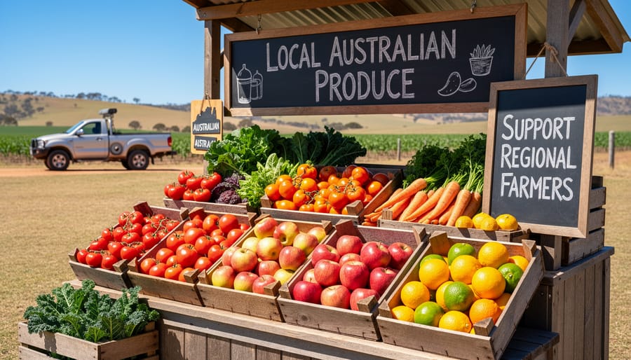 Fresh locally-sourced Australian produce in reusable crates being delivered to restaurant
