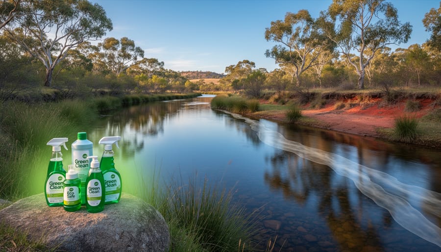 Pristine Australian waterway with clear water and healthy aquatic ecosystem