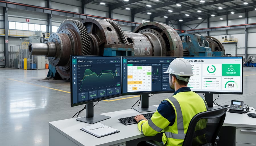 Maintenance supervisor using digital monitoring system in wastewater treatment facility