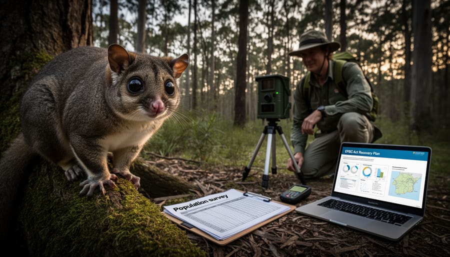 Koala sitting in eucalyptus tree in natural Australian habitat