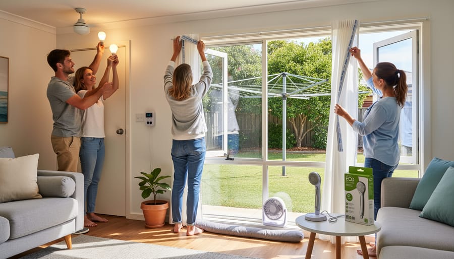 Modern Australian suburban home featuring energy-efficient exterior elements and natural landscaping